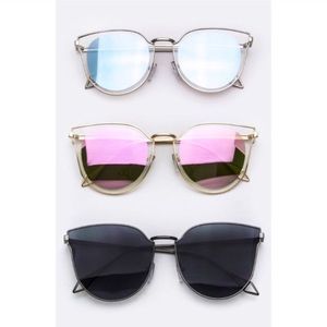 BOBBI mirrored cateye sunglasses GOLD